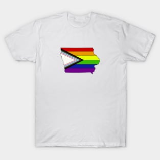 progress pride flag - Iowa T-Shirt